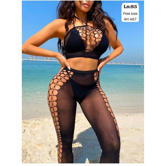 Mesh Fishnet Bodystocking Lingerie (ART: W67)