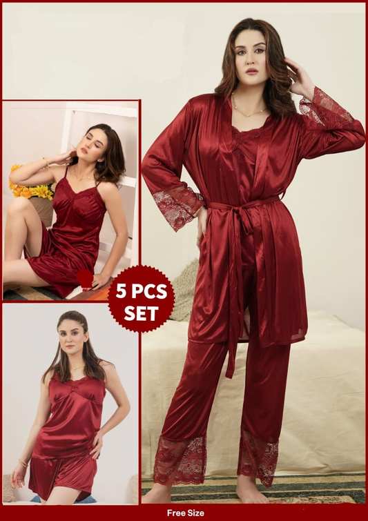 5Pcs Bridal Nighty Set