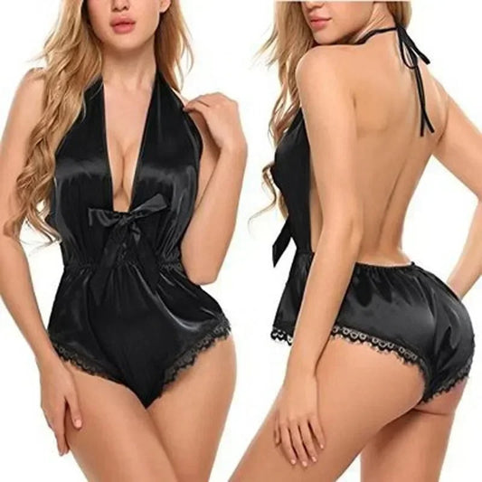 Hot Women's Sexy Lingerie Set – Halter Backless Bodysuit