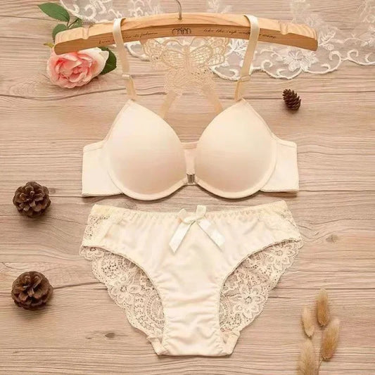 Butterfly Back Lace Bra & Panty Set – Elegant & Sexy